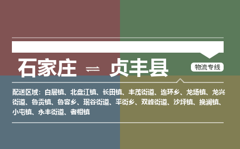 石家庄到贞丰县物流公司|石家庄到贞丰县货运物流专线全境-省市县+派+送